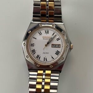 Vintage Seiko Two-Tone SQ 100 38MM “Royal Oak” 5Y23-8200